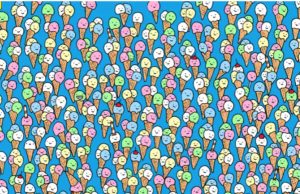 Can you find the hidden lollipop in this colorful ice cream puzzle?