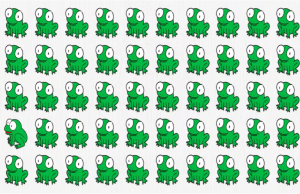 Can you find the odd frog hiding in the picture?