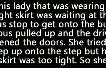 A Lady at the Bus Stop.