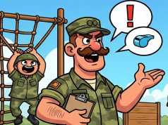 A army trainer was teaching his recruits