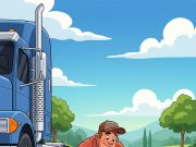 A truck driver was driving down a highway