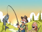 Two old friends went on a fishing trip