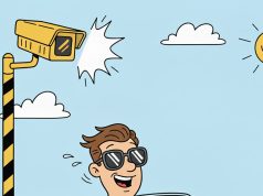 A man drove past a traffic camera